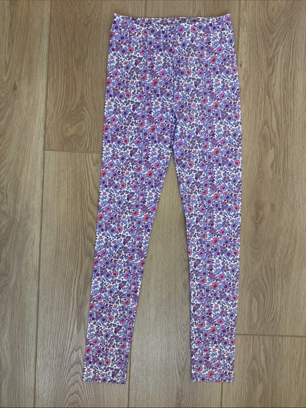 Ditsy Floral Leggings Purple Pink Crewcuts by J. Crew Girls Size 12 Pants NWT